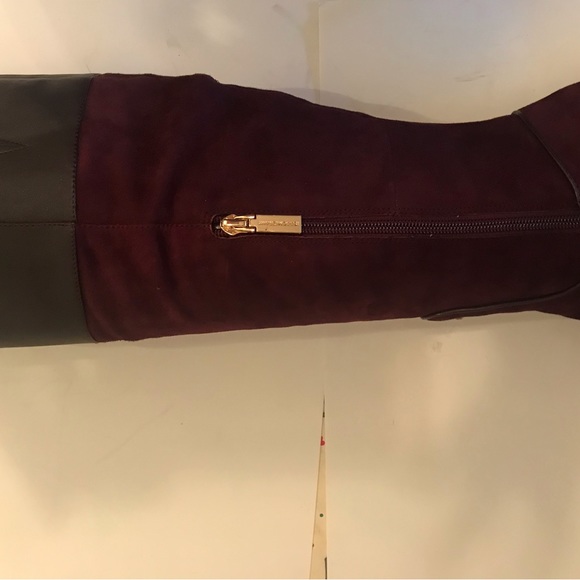 Gorgeous Isaac Mizrahi Wine /Burgundy knee high Boots NIB 8.5 - Picture 15 of 16